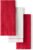 KitchenAid Gourmet Series Gridlines Kitchen Towels, Pack of 3, 100% Cotton, Absorbent, Passion Red, 18 x 28 Inch
