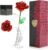 24K Gold Rose, Eternal Rose Gifts for Women, Gold-Plated Preserved Rose with Stand, Gift Box, Birthday Gift for Women, Girlfriend, Wedding Day, Valentine’s Day, Mother’s Day Gifts for Mum