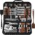 Grilliance 38-Piece BBQ Barbecue Cutlery Set Stainless Steel Barbecue Accessories for Men Gift Birthday High-Quality Barbecue Utensils Set Case with Grill Case and Grill Mat for Garden and Camping Brown