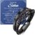 Father’s Day Gift Mens Leather Braided Dad Bracelet Engraved Bracelets Birthday Christmas Father’s Day Gift