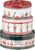 Annastore Christmas Tins Metal Set of 3 – Round Biscuit Tins with Nostalgic Motifs Diameter 19.5 cm Stackable Storage Tins for Cookies & Pastries – Decorative Biscuit Boxes for Christmas