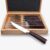Steak Cutlery Set 8 Pieces, 4 Steak Knives with Smooth 12 cm Blade + 4 Steak Forks, Ergonomic Pakka Wooden Handles, Wooden Gift Box