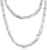 Amberta Ladies 925 Sterling Silver Chain Necklace 5mm Herringbone Design Length 45cm