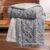 BEDSURE Sherpa Knitted Blanket 150 x 200 cm Warm Wool Blanket Grey