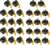 Pack of 28 Bachelor Hat Gift Box, Black Graduation Hat Box with 2 Designs and Yellow Tassel, Graduation Hat Box Made of Paper as Graduation Hat Gift Box for Graduations