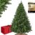 SONGMICS Artificial Christmas Tree PE PVC with Wooden Stand 150 cm
