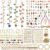 FIVAVA 625 Pieces DIY Key Chain Craft Charms Pendant Keychain Set