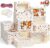 JOYIN Christmas Cookie Boxes, Gold Foil Boxes with Window, 9 x 6.2 x 3 inches, Bakery Gift Wrapping for Christmas, Holiday, Party, Pastry, Cupcakes, Cookies, Brownies, Donuts, 24