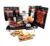 Wein-Präsentkörbe – Spanische Gourmet-Tapas-Korbbox – iberische Chorizo ​​und iberischer Schinken + iberische Trüffelpasteten und süßer Wein + 3 Stück Fuets + natives Olivenöl + Gourmet-Brot + Tapas-Geschenk aus Holz