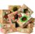 12 Christmas Cookie Boxes for Gifting, 22.1 x 14.6 x 7 cm, Christmas Bakery Treat Boxes with Window, 4 Designs, Kraft Cookie Tin Container Box for Baked Goods, Cupcakes, Pastries, Sweets