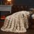 YBIKE Faux Fur Throw Blanket, Fluffy Soft Plush Bubble Blanket 150 × 130 cm, Warm Double-Sided Imitation Rabbit Blanket for Bed, Sofa, Couch and Armchair (Skin Color)