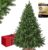 SONGMICS Artificial Christmas Tree PE PVC Wooden Stand 220cm