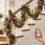 Christmas Illuminated Garland, Stairs Christmas Garland 2.7 M Artificial garland for stairs & outdoor decoration, battery operated, berries, pine cones, snowflakes, 8 light modes