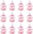 MaoXinTek Sweet Bottle Lovely Baby Candy Bottle Gift Box Baby Candy BoxFavors Decoration for Baby Shower Party Christening Pack of 12 Pink, pink