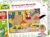 Lena 65828 Hammering Game, Building Site Game, Nail Game with 64 Pieces in 7 Shapes and 8 Building Site Parts, Cork Base Plate, Approx. 28 x 19.5 cm, hammer and nails, hammering game for children over 3 years