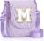YOOLIFE Letter Mobile Phone Bag Shoulder Bag Girls Purse Shoulder Bag Children – Gifts Girls 3 4 5 6 7 8 9 10 11 12 Years Personalised Birthday Gift for Teenager Sister Niece, purple, Classic