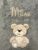 Kiddi-Media Baby Blanket with Name and Date of Birth, Embroidered, Cuddly Soft, Customisable, Anthracite, Bear