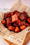 Fleischkäse Burnt Ends vom Smoker