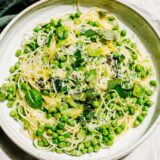Tagliarini mit Erbsen und Lauch – Rezept von Mateo Zielonka