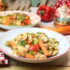 Curry-Linsenspirelli-Salat mit Brokkoli und Tomaten