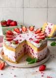 Käse-Sahne-Torte mit Erdbeeren – das beste Rezept wie vom Konditor